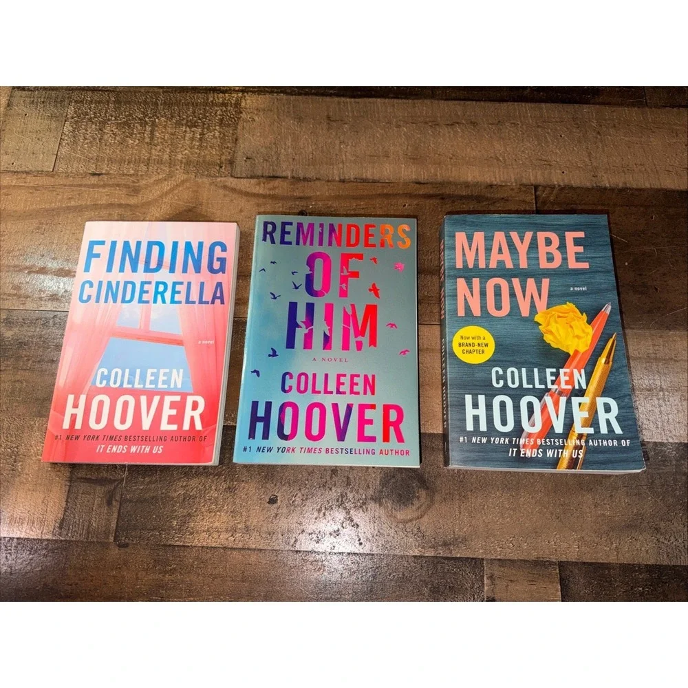 Colleen Hoover 3 Book Lot Finding Cinderella Reminders of Him Maybe Now PB Good